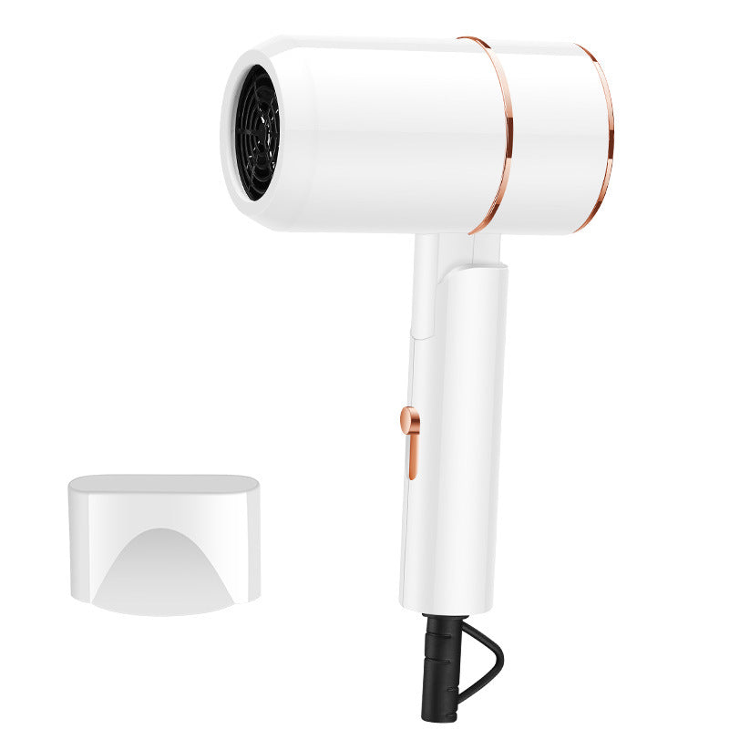 Negative Ion Folding Travel Hair Dryer With Blue Light