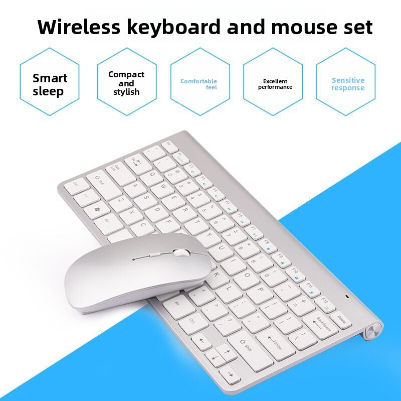 Slim Wireless Keyboard and Mouse Set (2.4GHz)