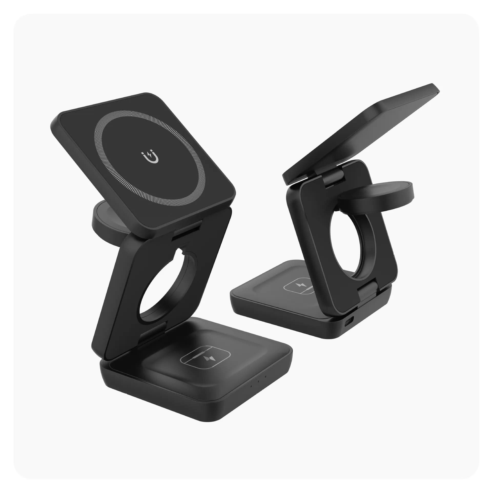 3-in-1 Foldable MagSafe Travel Charging Station for Apple Devices