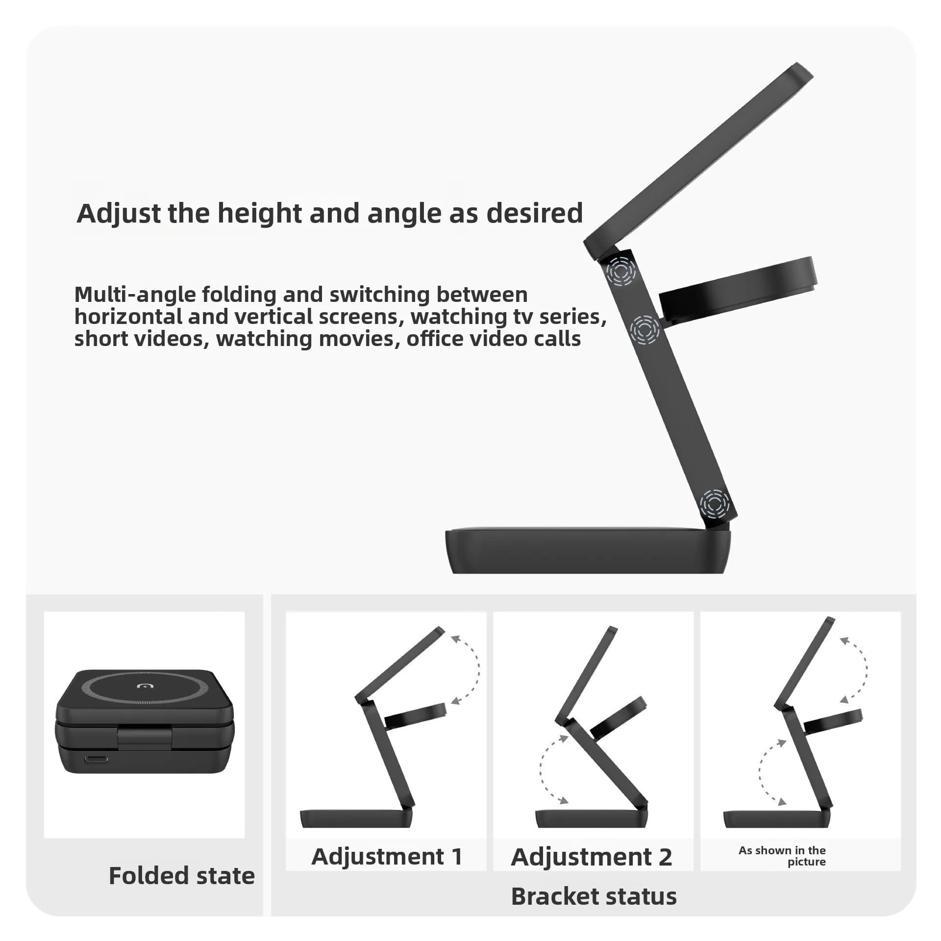 3-in-1 Foldable MagSafe Travel Charging Station for Apple Devices