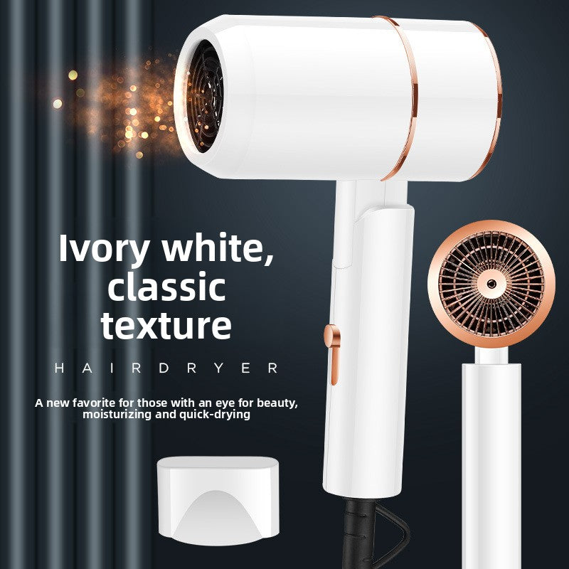 Negative Ion Folding Travel Hair Dryer With Blue Light