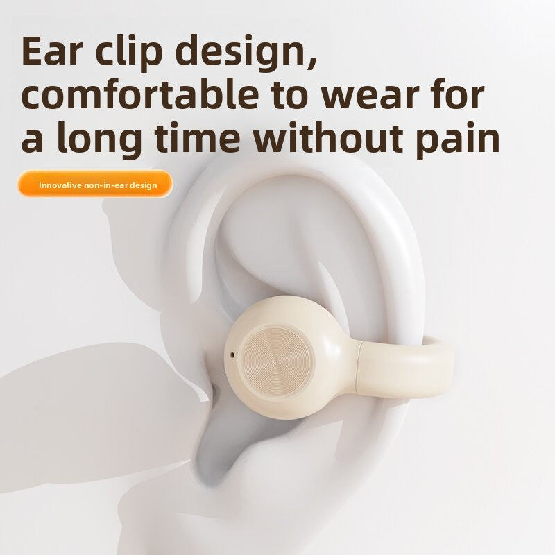 Open-Ear Clip-On Wireless Earbuds | Bluetooth Bone Conduction Headphones
