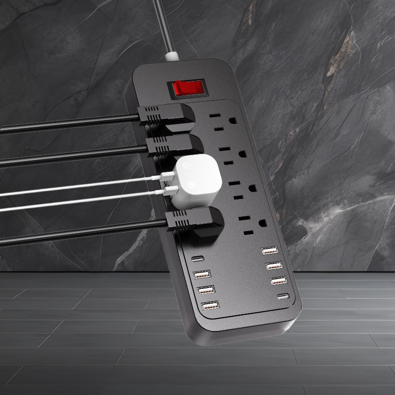 8-Outlet USB Power Strip with Surge Protection