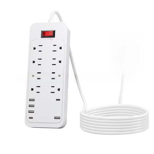 8-Outlet USB Power Strip with Surge Protection