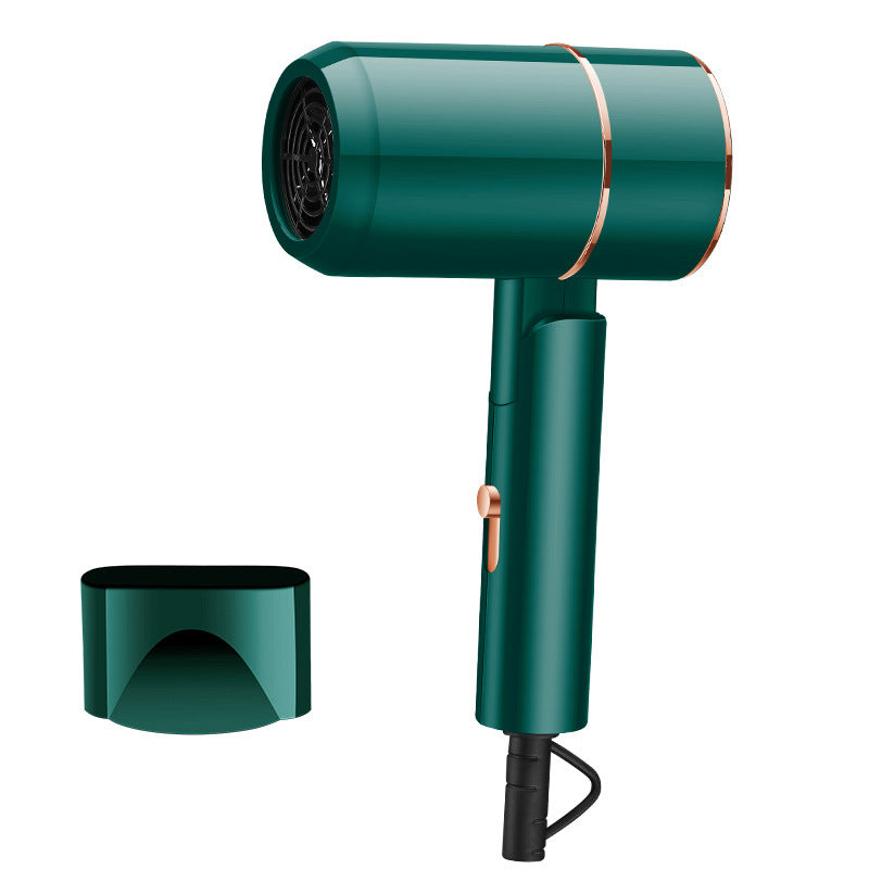 Negative Ion Folding Travel Hair Dryer With Blue Light
