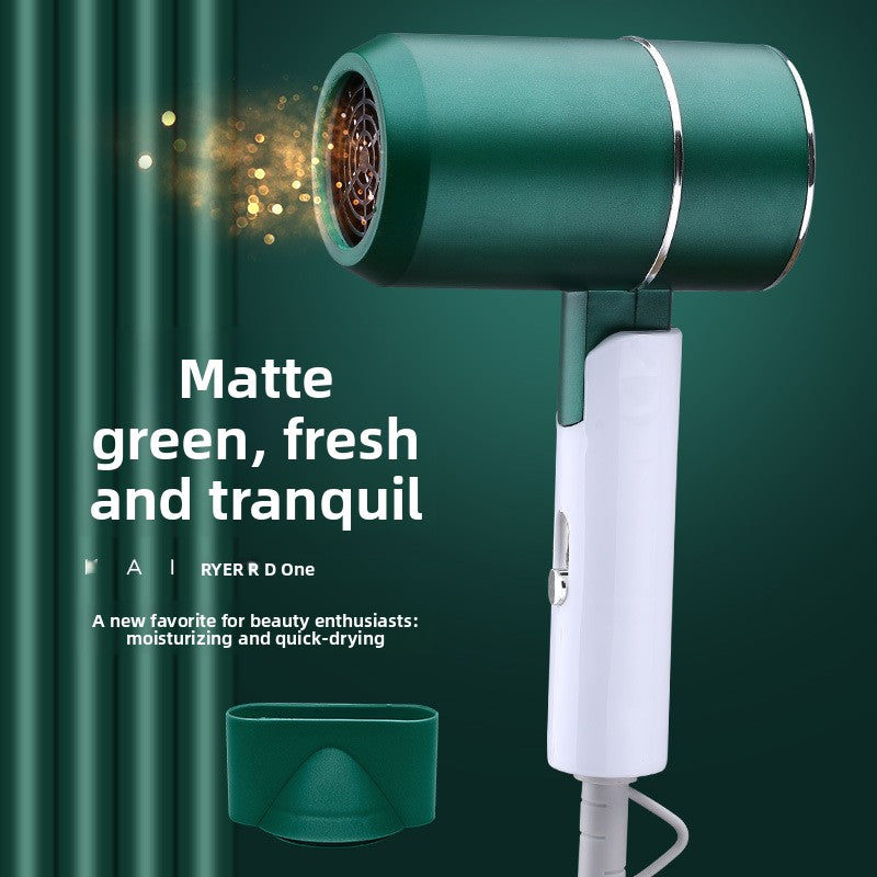 Negative Ion Folding Travel Hair Dryer With Blue Light