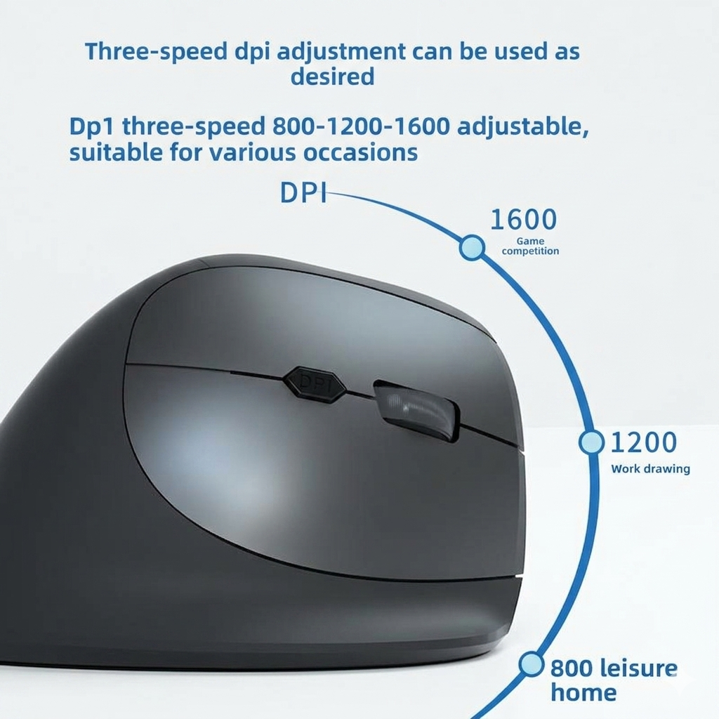 Ergonomic Wireless Mouse | Vertical Optical Right-Handed Mouse