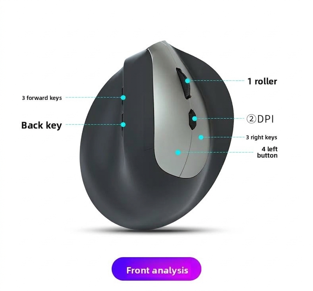 Ergonomic Wireless Mouse | Vertical Optical Right-Handed Mouse