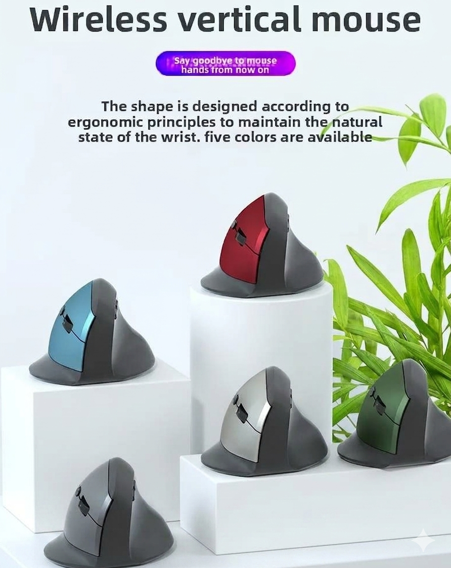 Ergonomic Wireless Mouse | Vertical Optical Right-Handed Mouse