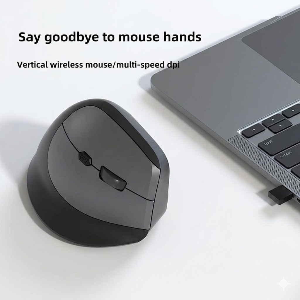 Ergonomic Wireless Mouse | Vertical Optical Right-Handed Mouse