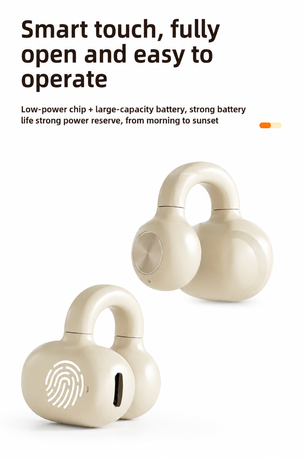 Open-Ear Clip-On Wireless Earbuds | Bluetooth Bone Conduction Headphones
