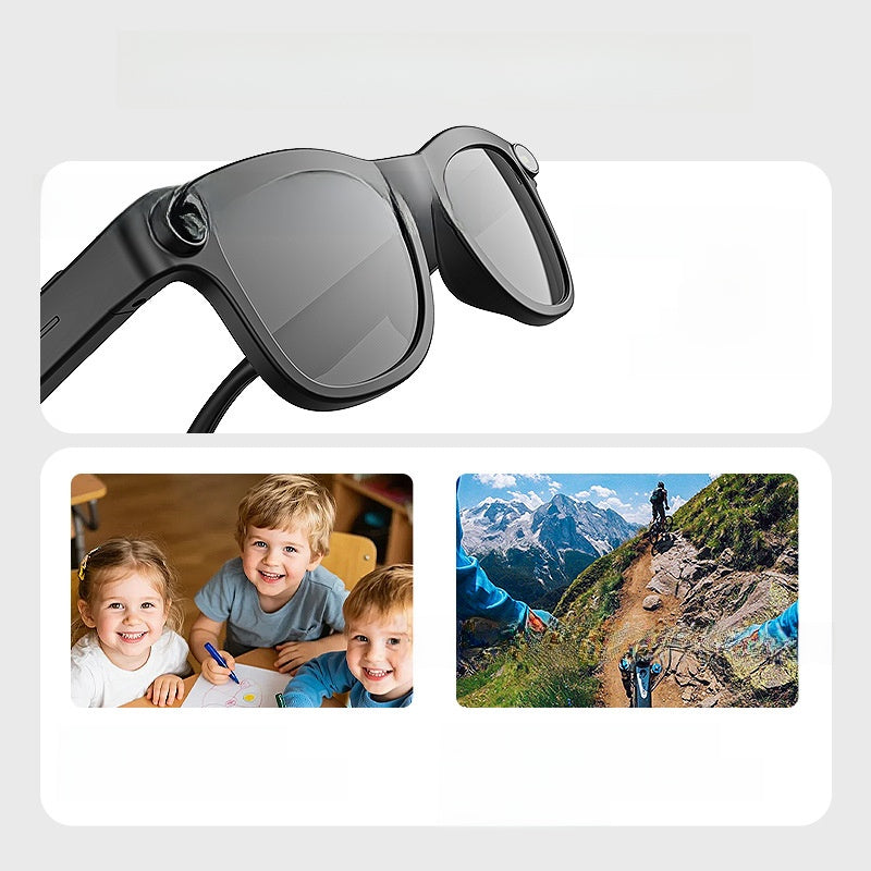 AI Smart Glasses with 1080p Camera & Bluetooth Audio