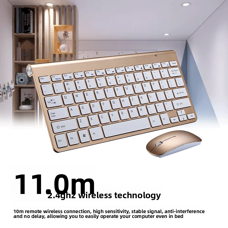 Slim Wireless Keyboard and Mouse Set (2.4GHz)