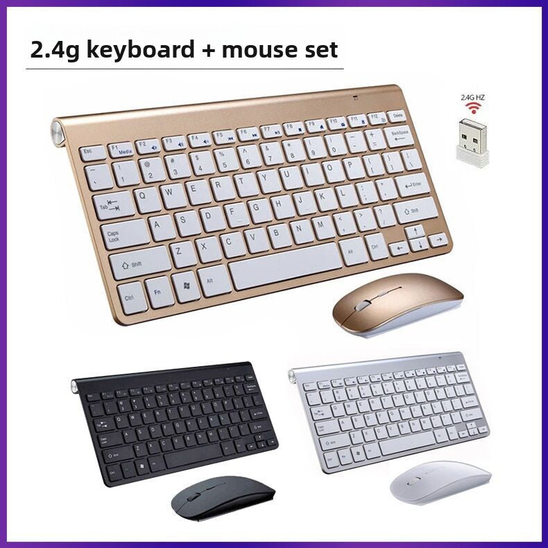 Slim Wireless Keyboard and Mouse Set (2.4GHz)