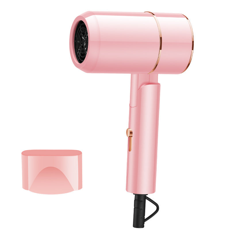 Negative Ion Folding Travel Hair Dryer With Blue Light